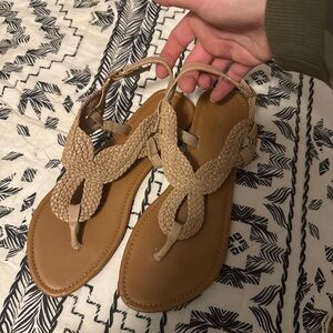 Braided Tan Sandals